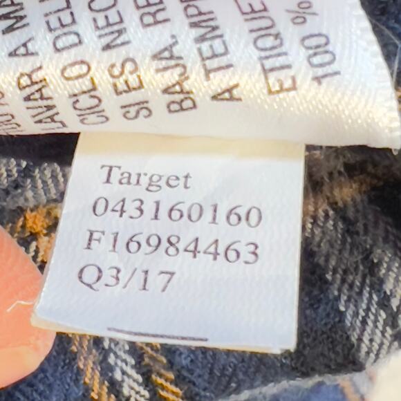 Goodfellow & Co Flannel Button Shirt Men's XXL Blue Brown Plaid Button Pockets - Picture 11 of 12